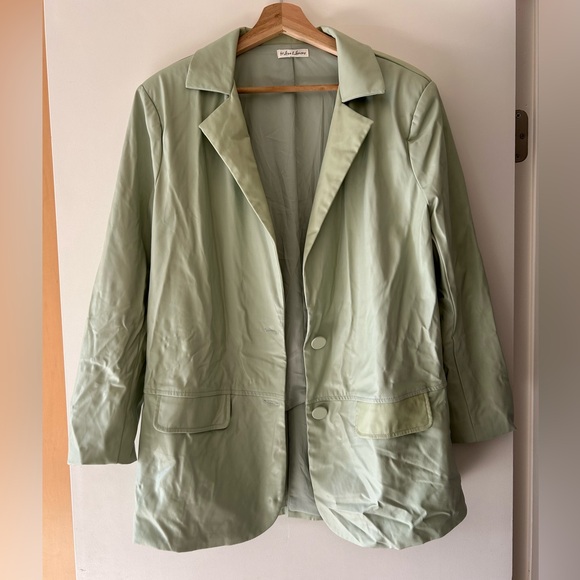 For Love And Lemons Leather Blazer Jacket Oversized - Picture 3 of 7